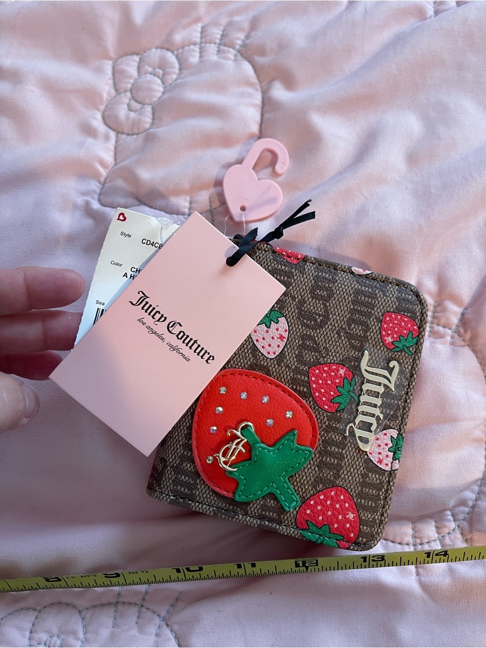 Juicy Couture Strawberry Logo Wallet - - Picture 3 of 5